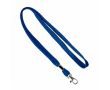 Tour de cou impression intégrale en polyester avec clip et mousqueton couleur bleu ultramarine