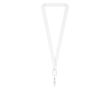 Tour de cou porte-badge impression intégrale en polyester couleur blanc