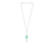 Tour de cou impression intégrale en polyeste avec porte-badge couleur vert bouteille