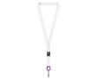 Tour de cou impression intégrale avec porte-badges détachable couleur violet
