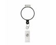 Porte-badge rétractable rond impression intégrale ⌀2.8 couleur noir