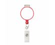 Porte-badge rétractable rond impression intégrale ⌀2.8 couleur rouge