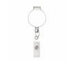 Porte-badge rétractable rond impression intégrale ⌀2.8 couleur blanc