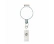 Porte-badge rétractable rond impression intégrale ⌀2.8 couleur gris