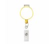 Porte-badge rétractable rond impression intégrale ⌀2.8 couleur jaune