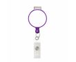 Porte-badge rétractable rond impression intégrale ⌀2.8 couleur violet