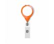 Porte-badge rétractable rond impression intégrale ⌀2.5 couleur orange