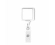 Porte-badge rétractable carré impression intégrale couleur blanc