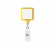 Porte-badge rétractable carré impression intégrale couleur jaune