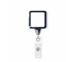 Porte-badge rétractable carré impression intégrale couleur bleu ultramarine