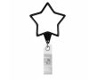 Porte-badge rétractable impression intégrale en forme d’étoile couleur noir
