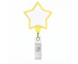 Porte-badge rétractable impression intégrale en forme d’étoile couleur jaune