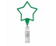 Porte-badge rétractable impression intégrale en forme d’étoile couleur vert bouteille
