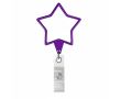 Porte-badge rétractable impression intégrale en forme d’étoile couleur violet