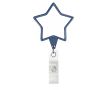 Porte-badge rétractable impression intégrale en forme d’étoile couleur bleu marine