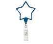 Porte-badge rétractable impression intégrale en forme d’étoile couleur bleu ultramarine