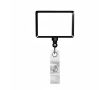 Porte-badge rétractable impression intégrale de forme rectangulaire couleur noir