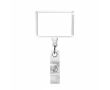 Porte-badge rétractable impression intégrale de forme rectangulaire couleur blanc