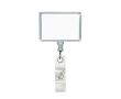 Porte-badge rétractable impression intégrale de forme rectangulaire couleur gris