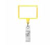 Porte-badge rétractable impression intégrale de forme rectangulaire couleur jaune