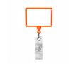 Porte-badge rétractable impression intégrale de forme rectangulaire couleur orange