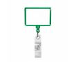 Porte-badge rétractable impression intégrale de forme rectangulaire couleur vert bouteille