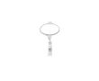 Porte-badge rétractable impression intégrale de forme ovale couleur blanc
