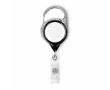 Porte-badge rétractable impression intégrale avec mousqueton et clip couleur noir