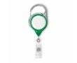 Porte-badge rétractable impression intégrale avec mousqueton et clip couleur vert bouteille