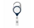 Porte-badge rétractable impression intégrale avec mousqueton et clip couleur bleu marine