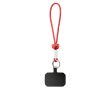 Dragonne courte pour téléphone impression intégrale avec nœud couleur rouge