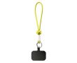 Dragonne courte pour téléphone impression intégrale avec nœud couleur jaune