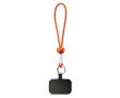 Dragonne courte pour téléphone impression intégrale avec nœud couleur orange