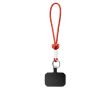 Dragonne courte pour téléphone impression intégrale avec nœud couleur rouge foncé