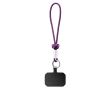 Dragonne courte pour téléphone impression intégrale avec nœud couleur mauve