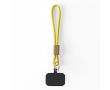 Dragonne courte pour téléphone impression intégrale et partie bambou couleur jaune