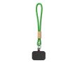 Dragonne courte pour téléphone impression intégrale et partie bambou couleur vert