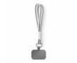 Double cordon pour téléphone impression intégrale avec patch couleur gris