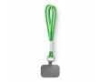 Double cordon pour téléphone impression intégrale avec patch couleur vert