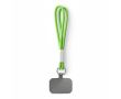Double cordon pour téléphone impression intégrale avec patch couleur vert pomme