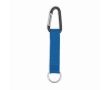 Porte-clés impression intégrale en RPET avec mousqueton et anneau couleur bleu