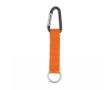 Porte-clés impression intégrale en RPET avec mousqueton et anneau couleur orange