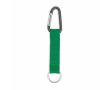Porte-clés impression intégrale en RPET avec mousqueton et anneau couleur vert bouteille