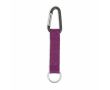 Porte-clés impression intégrale en RPET avec mousqueton et anneau couleur mauve