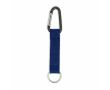 Porte-clés impression intégrale en RPET avec mousqueton et anneau couleur bleu ultramarine