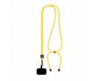 Tour de cou impression intégrale ajustable en polyester pour téléphone couleur jaune