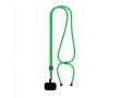 Tour de cou impression intégrale ajustable en polyester pour téléphone couleur vert