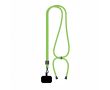 Tour de cou impression intégrale ajustable en polyester pour téléphone couleur vert pomme