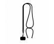 Tour de cou bicolore ajustable en RPET pour téléphone couleur noir