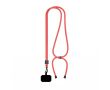 Tour de cou bicolore ajustable en RPET pour téléphone couleur rouge
